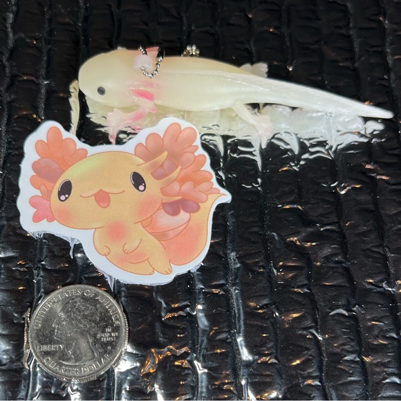 BabyLotl Axolotl Crazy Trending WaterProof Single Decor Accent Sticker - Picture 4 of 4